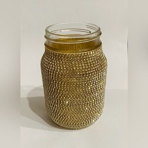 Gold Rhinestone Pen & Pencil Holder